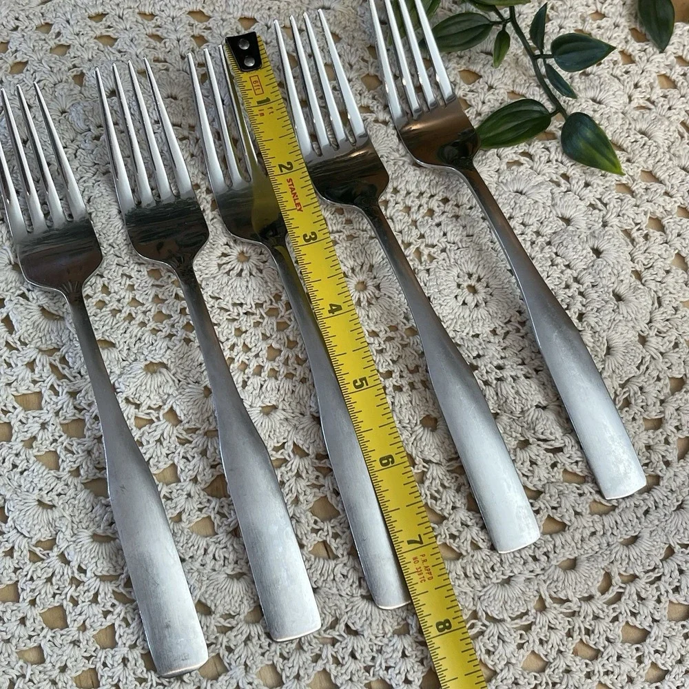 Cambridge Madison Stainless Flatware 5 Dinner Forks Brushed Satin Replacements